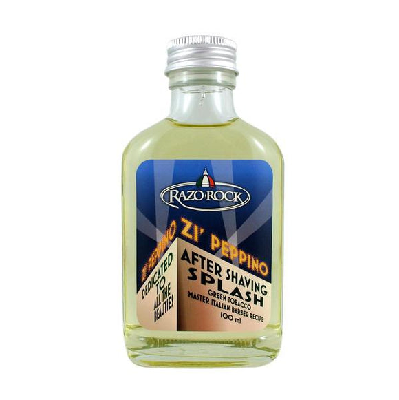 From Razorock:  RazoRock Zi' Peppino After Shaving Splash  Zi' Peppino has been one of our top selling shaving soaps for quite a while and now it has a matching after shave splash. The scent is green and fresh with a wonderful static tobacco flower note, it's not overly complex but if you like it, it's one of those scents you won't soon tire of and that calls you back often. Made in honor of our very own Zi' Pepp, who has blessed us with his wonderful personality and humor.
