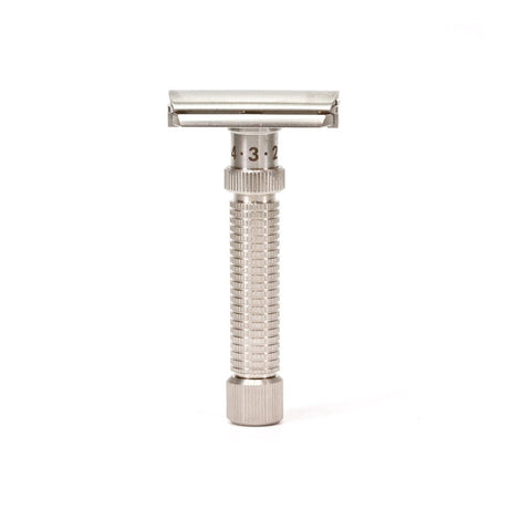 Rex Supply Co. - Adjustable Stainless Steel DE Razor - Ambassador  Rex Supply Co. presents “The Ambassador,” the company’s premier double edge safety razor that customizes your shaving experience in both closeness and comfort. This product was developed by wet shaving enthusiasts to deliver a fully customizable shaving experience.
