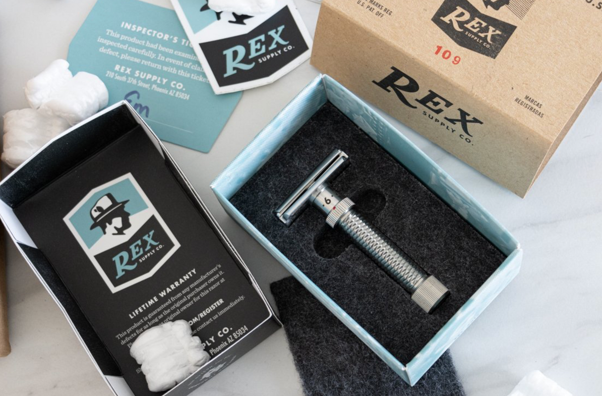 Rex Supply Co. - Konsul - Slant Adjustable Stainless Steel DE Safety Razor