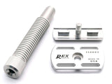 The Envoy Stainless Steel Double Edge Safety Razor   Rex Supply Co. introduces “The Envoy,” the company’s latest entry in the company’s critically acclaimed line of razors and shaving accessories. The Envoy is a double edge safety razor with an elegant look and a weighted feel that delivers an elevated shaving experience.   Rex Supply Co. brand razors are known to deliver a clean, close shave without tugging, pulling or skin irritations and the Envoy is no exception.It was developed by the company’s wet sha