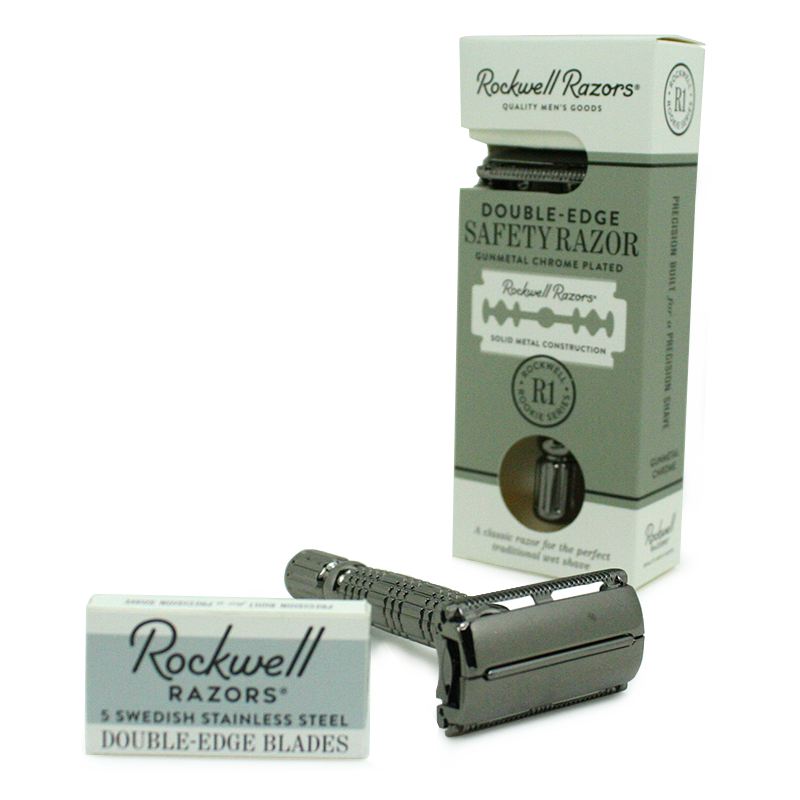 Rockwell Razors R1 - Gunmetal Finish, Double Edge Safety Razor