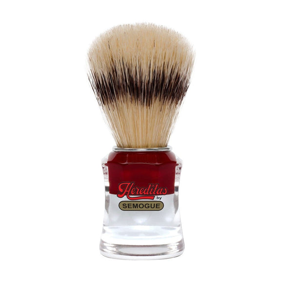 Semogue - 830 Premium Boar Shaving Brush - Red and Clear Acrylic Handle
