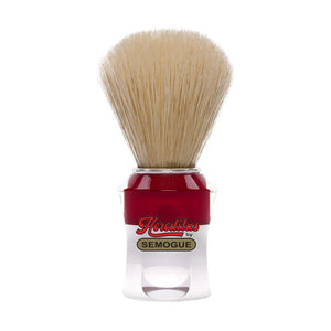 Semogue - 610 Premium Boar Bristle Shaving Brush - Red and Clear Acrylic Handle