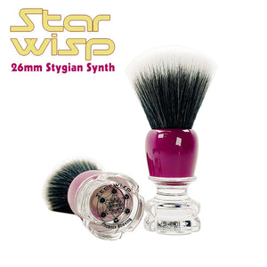 Phoenix Artisan Accoutrements - Star Wisp 26mm Stygian Synth Hybrid Knot Shave Brush | Retro Shave Tech!