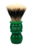 Stirling Soap Company - Finest Badger Shaving Brush - 24mm Fan Knot (Green)