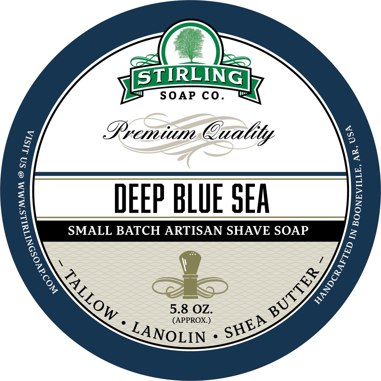 Stirling Deep Blue Sea Shave Soap 5.8oz | The Razor Company