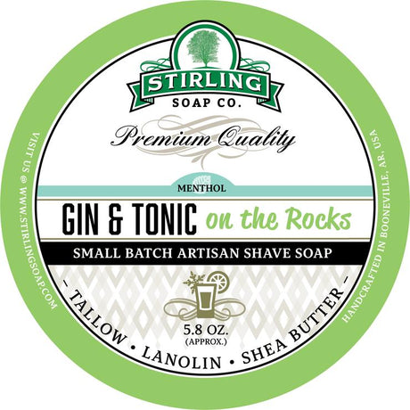 Stirling Soap Company - Shave Soap - Gin & Tonic On The Rocks