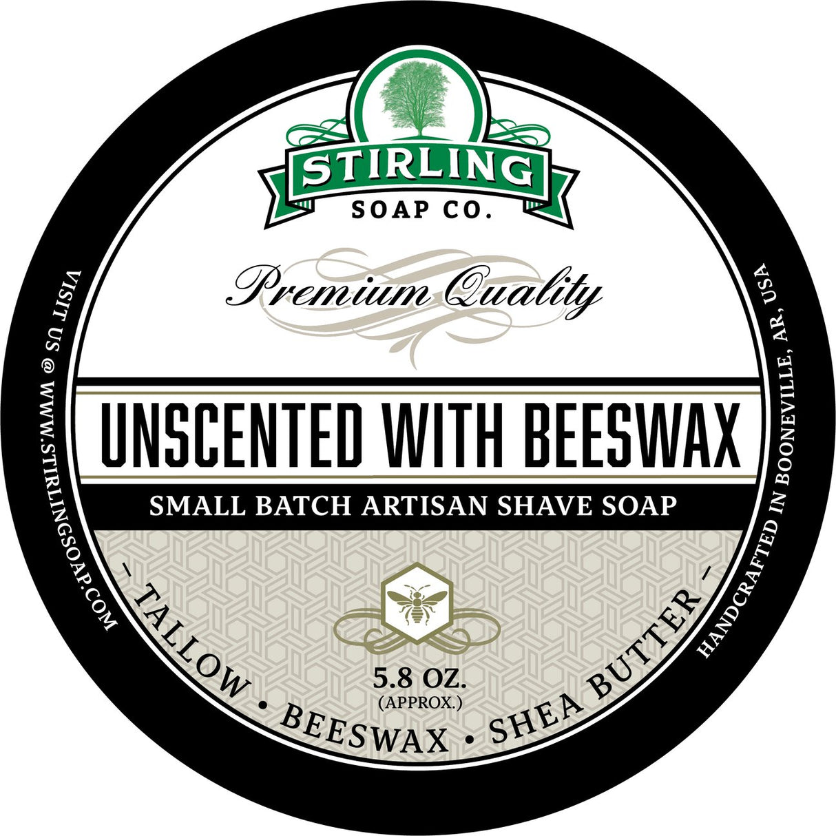 Stirling Soap Company - Shave Soap - Unscented with Beeswax