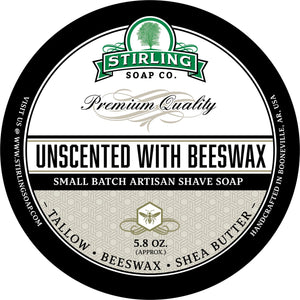 Stirling Soap Company - Shave Soap - Unscented with Beeswax