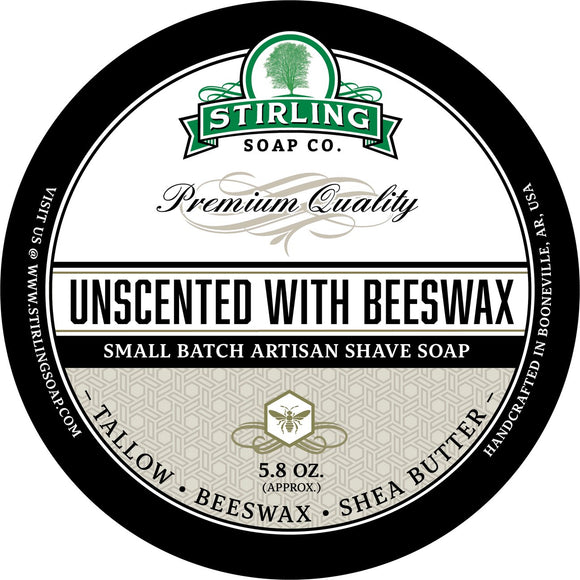 Stirling Soap Company - Shave Soap - Unscented with Beeswax