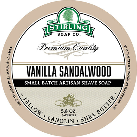 Stirling Soap Company - Shave Soap - Vanilla Sandalwood