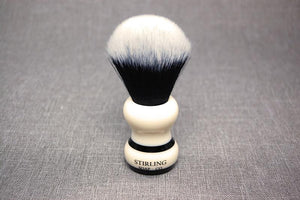 Stirling Soap Company - Synthetic 2-Band Shaving Brush - 24mm Black and Cream