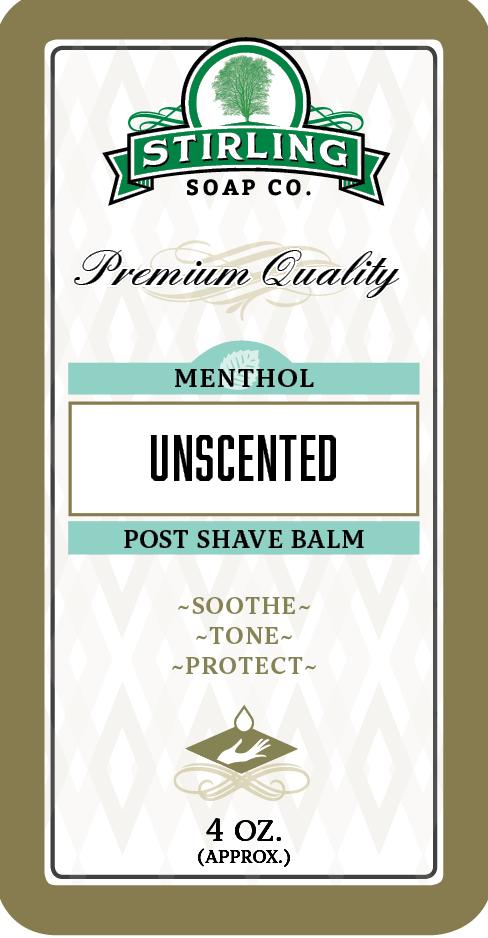 Stirling Soap Company - Unscented with Menthol - Post-Shave Balm