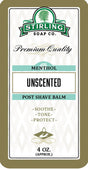 Stirling Soap Company - Unscented with Menthol - Post-Shave Balm