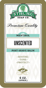 Stirling Soap Company - Unscented with Menthol - Post-Shave Balm