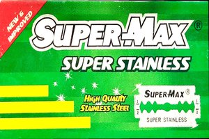 Super-Max - Green Stainless Double Edge Razor Blades - Pack of 5 Blades