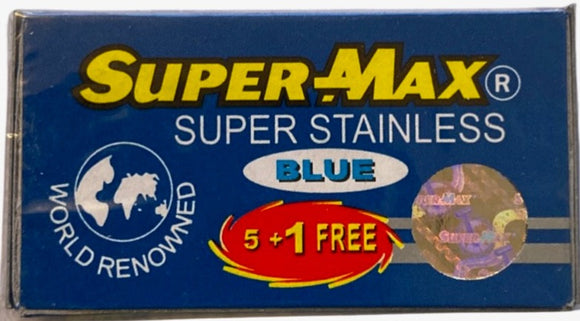 Super-Max - Super Stainless Blue Double Edge Razor Blades - Pack of 6 Blades
