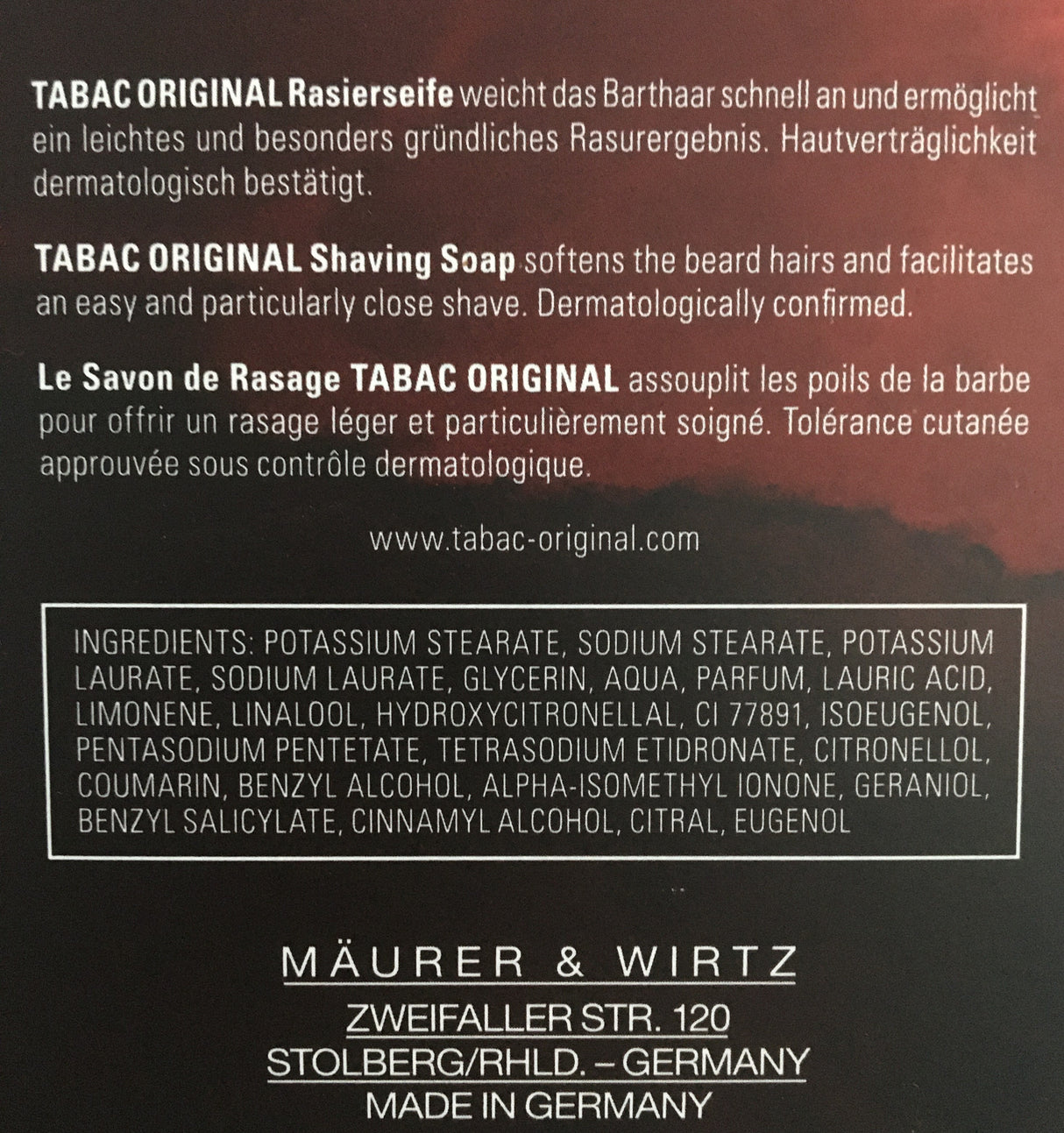 Tabac - Original Shaving Soap Refill - New Formula