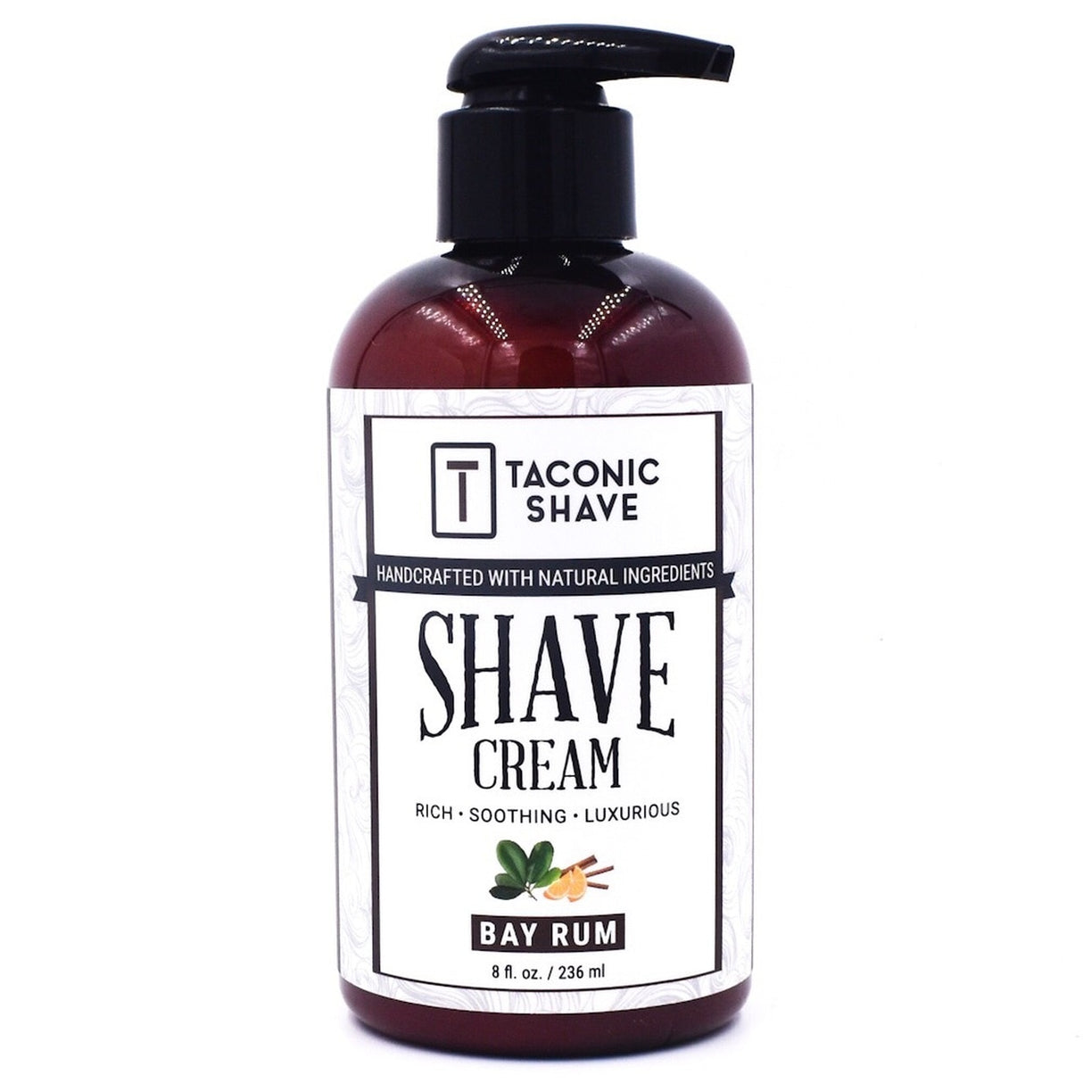 Taconic - Shave Cream In 8 Oz. Pump Bottle - Bay Rum