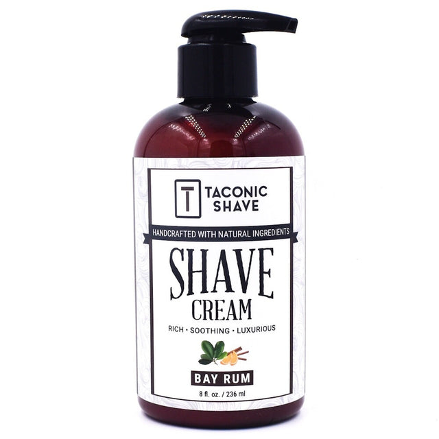 Taconic - Shave Cream In 8 Oz. Pump Bottle - Bay Rum