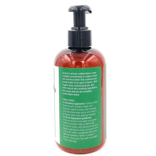 Taconic - Shave Cream In 8 Oz. Pump Bottle - Eucalyptus Mint