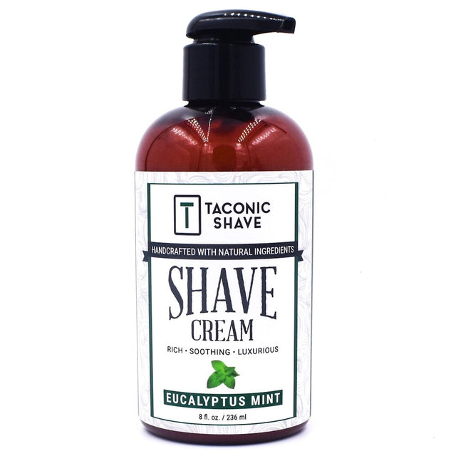Taconic - Shave Cream In 8 Oz. Pump Bottle - Eucalyptus Mint