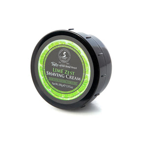 Taylor of Old Bond Street - Lime Zest Shaving Cream  An uplifting fragrance of fresh Lime and Orange complemented by mid notes of Lavender & Tarragon with undertones of Patchouli and Cedarwood.  Taylor Of Old Bond Street Lime Zest Shaving Cream 150gr. The story of Taylor of Old Bond Street dates back to the 19th century. It started with a determined business family who decided to make men's grooming products and accessories.