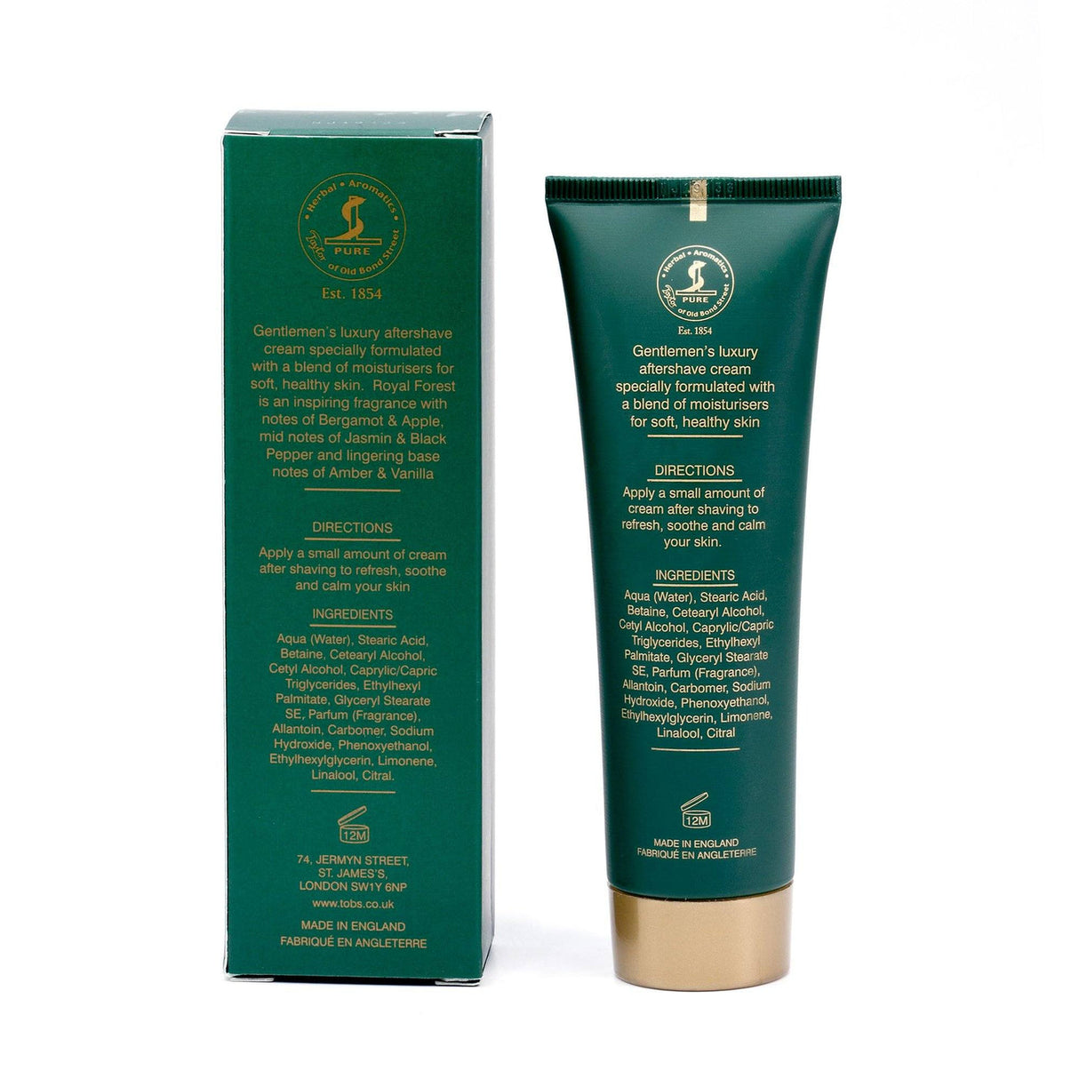 Taylor of Old Bond Street - Royal Forest Luxury Aftershave Cream