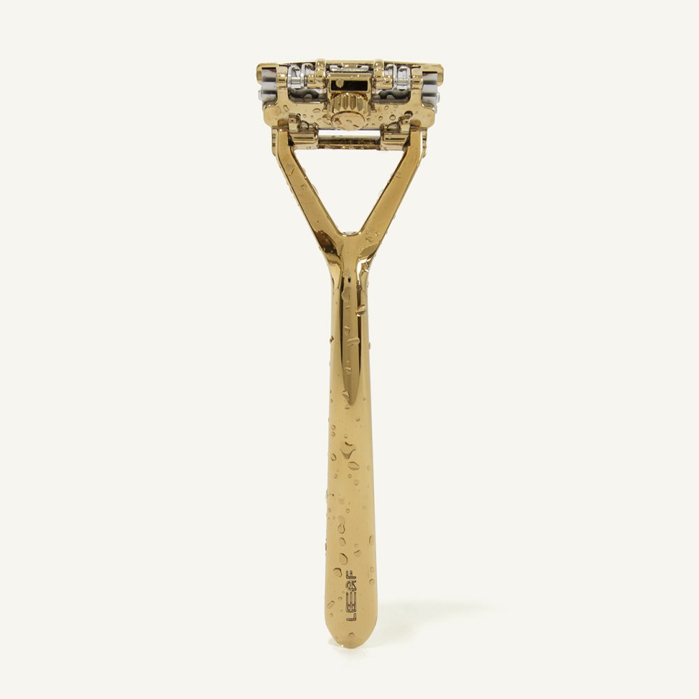 The Leaf Pivoting Head Razor - Gold - Leaf