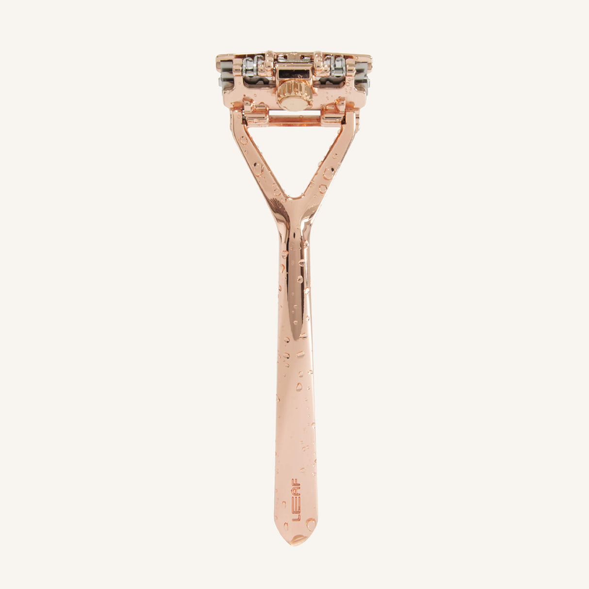 The Leaf Pivoting Head Razor - Rose Gold - Leaf