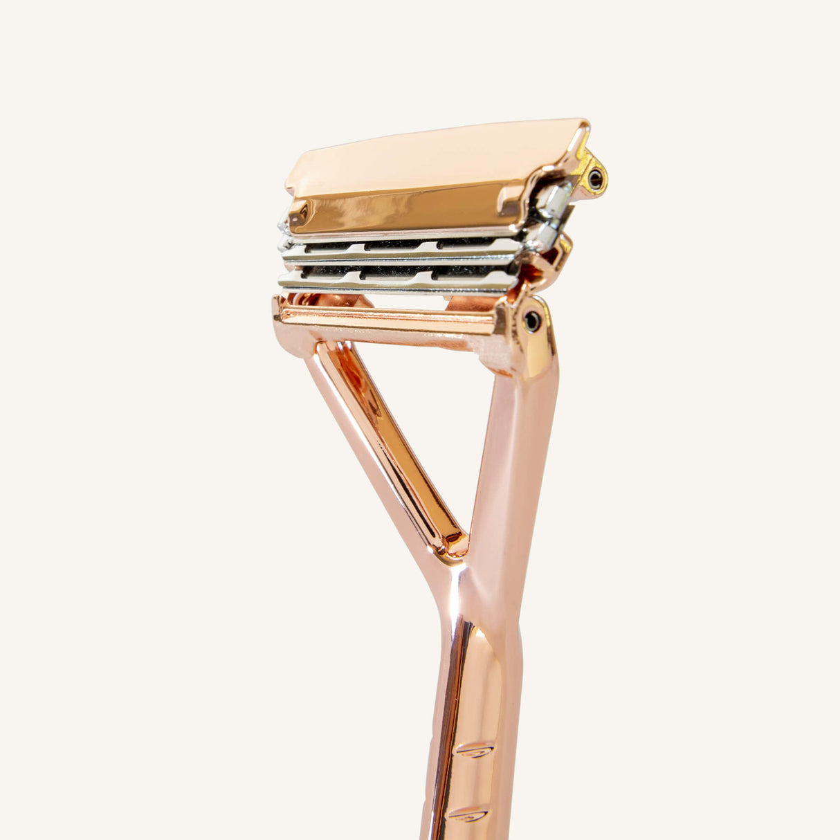 The Leaf Pivoting Head Razor - Rose Gold - Leaf