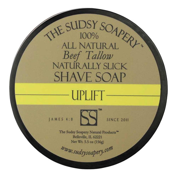 The Sudsy Soapery - Tallow Shave Soap - Uplift