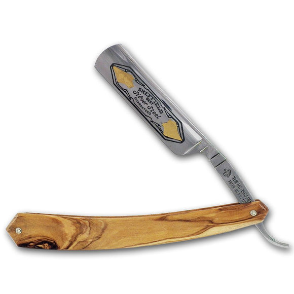 Thiers-Issard - 6/8 Straight Razor Sheep And Wolf Olivewood - Shave Ready