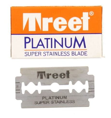Treet - Platinum Super Stainless Double Edge Blades - Pack of 10 Blades