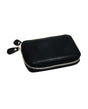 Univeral Black Pebble Leather DE Safety Razor Case, With Nubuck Lining