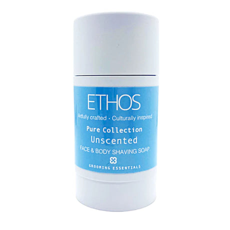 Ethos Grooming Essentials - Unscented - Face & Body Roll-On Shave Soap Stick