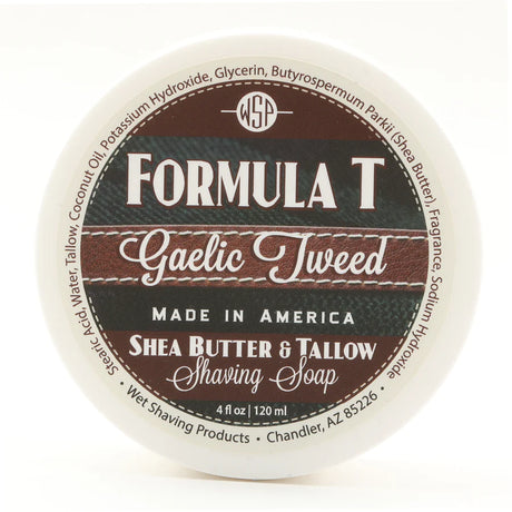 Wet Shaving Products - Gaelic Tweed - Formula T Shave Soap - 4 Fl oz