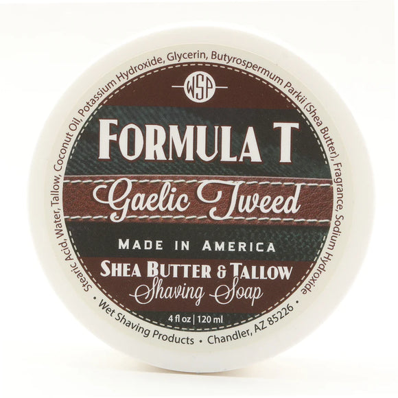 Wet Shaving Products - Gaelic Tweed - Formula T Shave Soap - 4 Fl oz