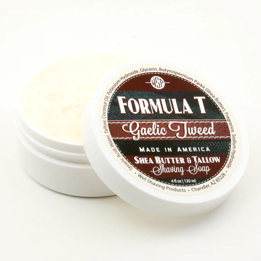 Wet Shaving Products Gaelic Tweed Formula T Shave Soap 4 Fl oz