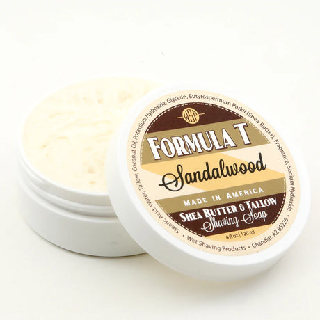 Wet Shaving Products - Sandalwood - Formula T Shave Soap - 4 Fl oz
