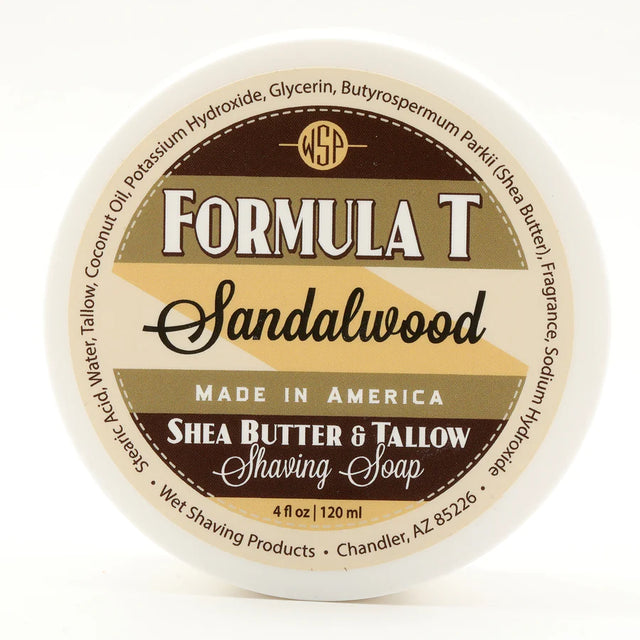 Wet Shaving Products - Sandalwood - Formula T Shave Soap - 4 Fl oz