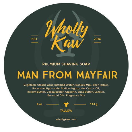 Wholly Kaw - Man from Mayfair - Tallow Shave Soap