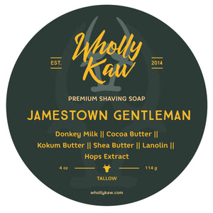 Wholly Kaw - Jamestown Gentleman - Premium Shave Soap