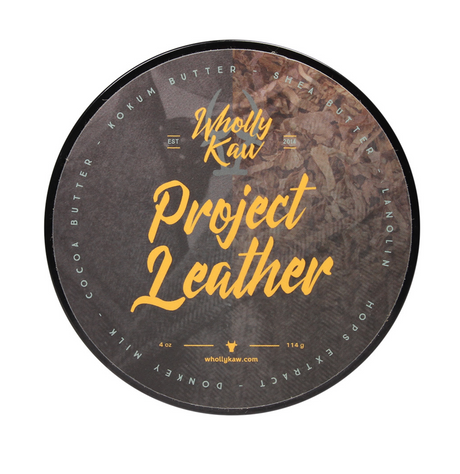 Wholly Kaw Premium Mentholated Shave Soap -  Project Leather