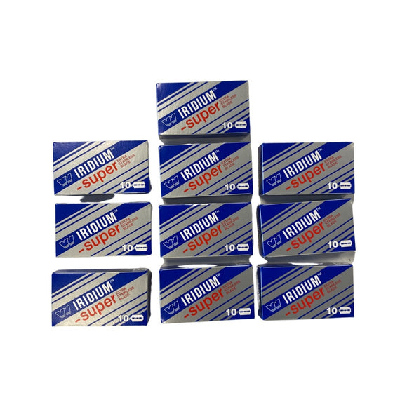 Wizamet - Super Iridium Stainless Double Edge Razor Blades - 100 Blades