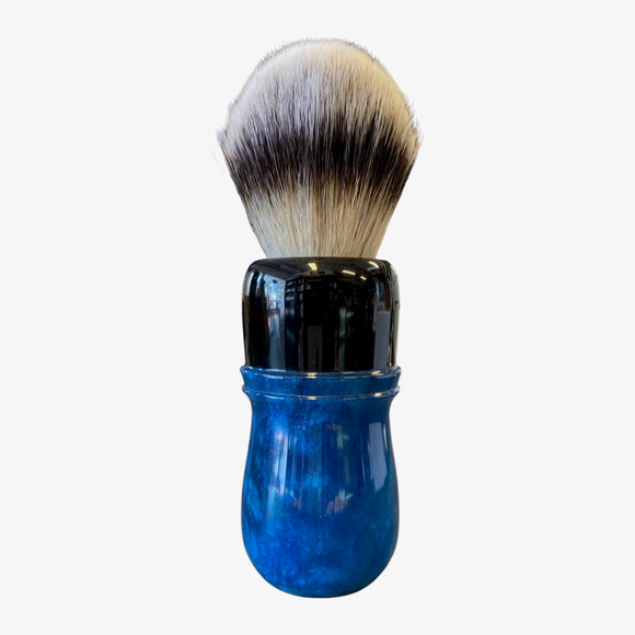 Yingling Brushworks - Eternal Blue - 26 mm Silverfox Synthetic Shaving Brush