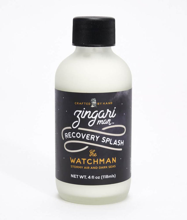 Zingari Man - Recovery Aftershave Splash - The Watchman Notes are Stormy air and dark seas. The scent was designed for me exclusively by Shawn Maher from Chatillon Lux and he nailed it.  This scent is not a light summer scent like Navigator its very much a dark aquatic that is perfect for late summer and fall even well into cooler weather.