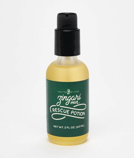 Zingari Man Rescue Potion is designed for the traveler in need of a boost. Maybe your face needs a pick-me-up after a drying aftershave, or maybe you just want to treat your skin. Whatever the case, just a few drops of our Rescue Potion can provide quick, long-lasting hydration—a perfect addition to well-established and ever-changing routines alike.