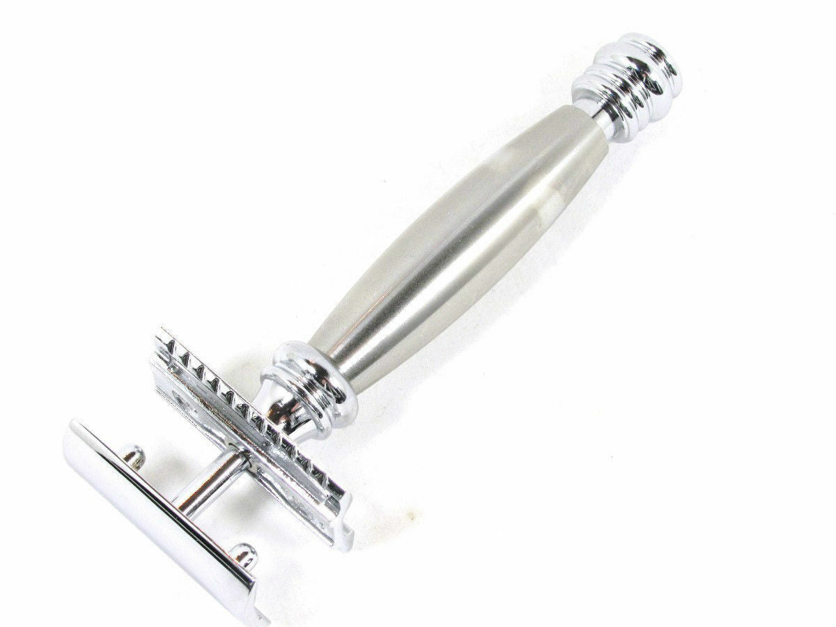 MERKUR 43C Closed Comb, "Fatty" Stainless Steel Handle DE Safety Razor