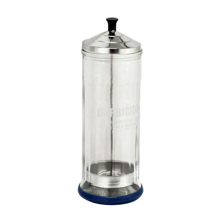 The iconic symbol for safety and cleanliness in the barbershop has always been the faceted glass jar with the silver lid. Still made with the same quality as it was 75 years ago